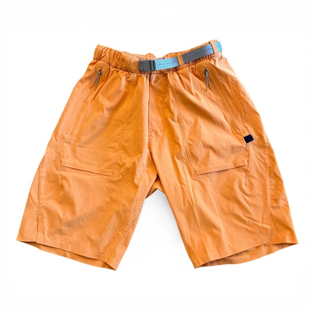 Lululemon‎ Lab Viha Shorts XS Orange 9" Gorpcore Belted Hiking Travel